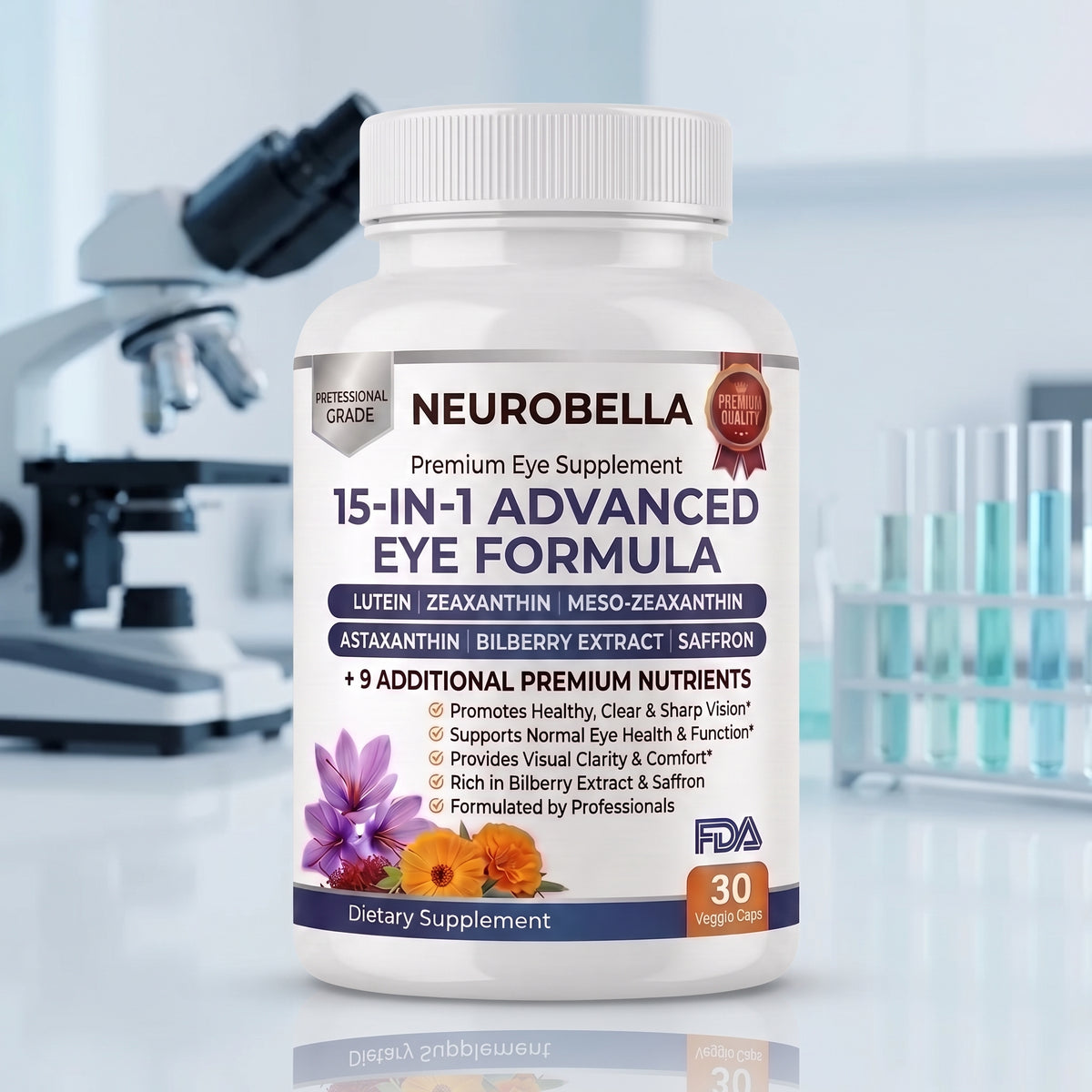 Neurobella bottle in laboratory