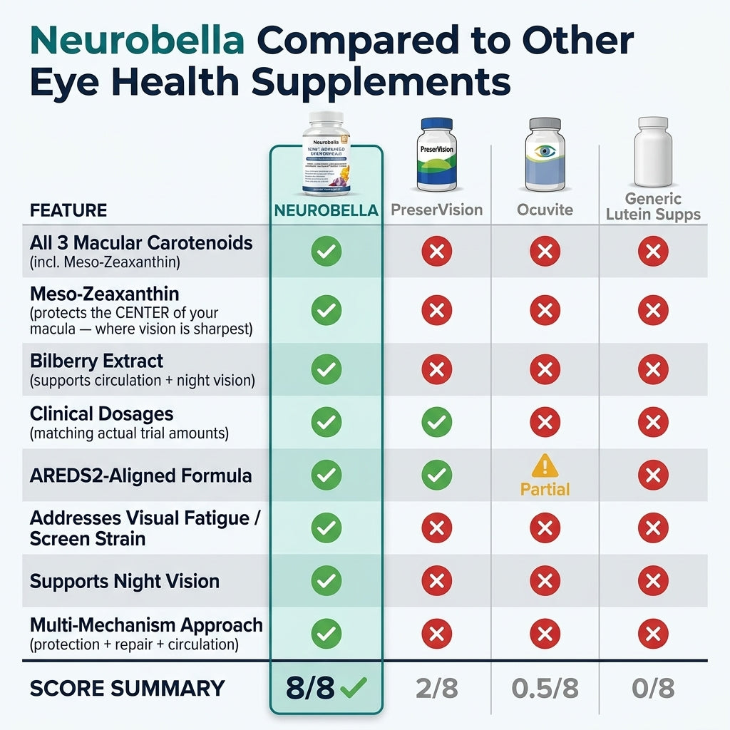 Neurobella vs Competitor Eye Supplements Comparison