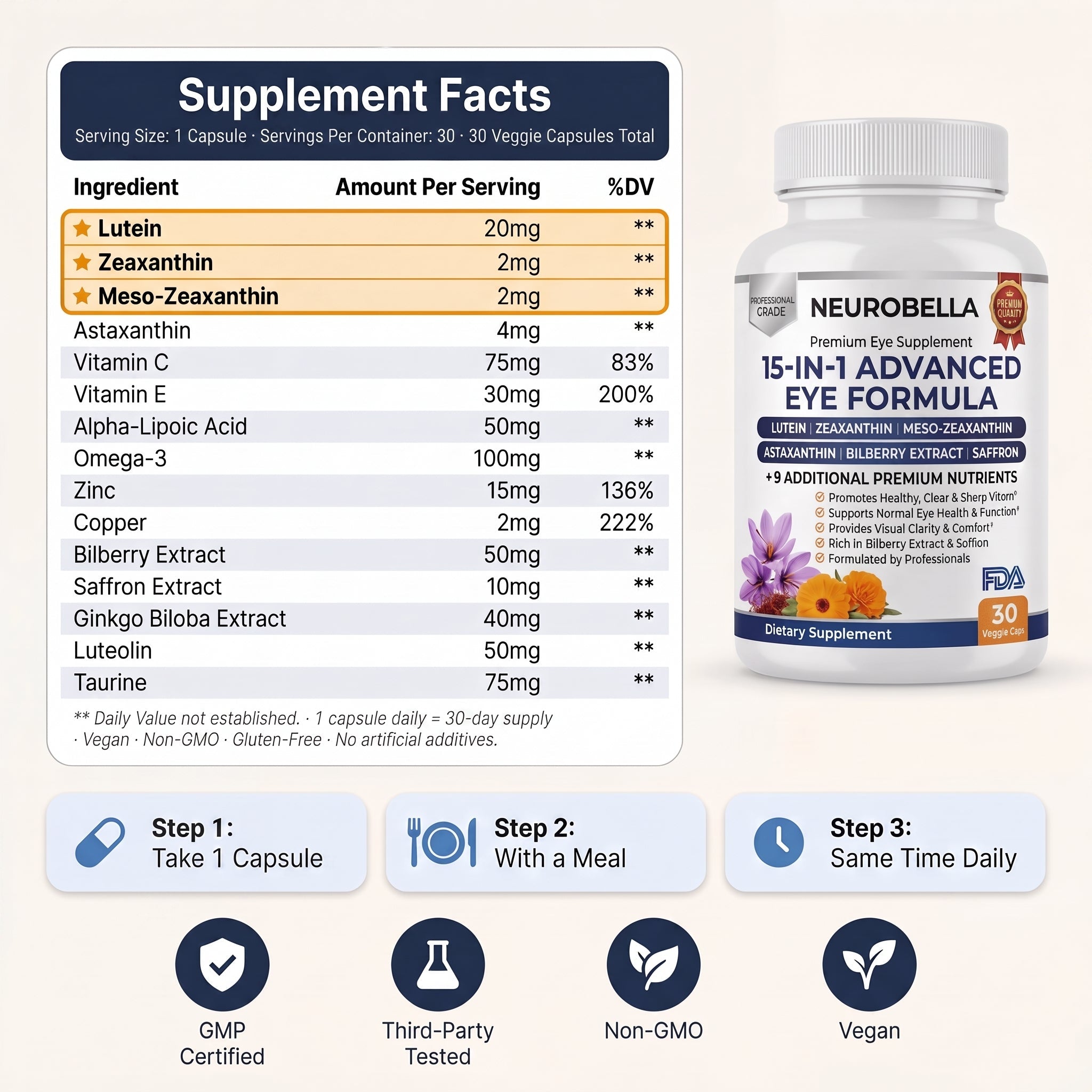 Neurobella 15-in-1 Advanced Eye Formula - Neurobella