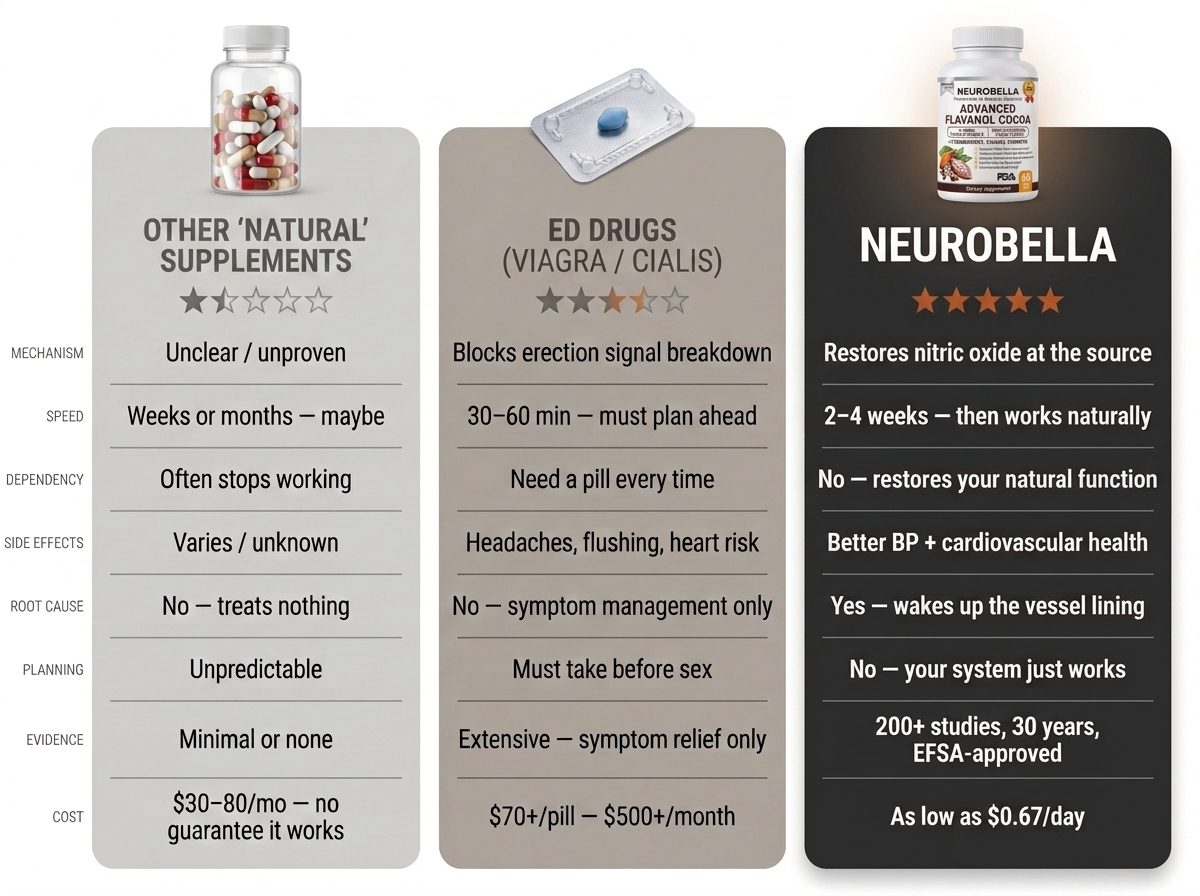 Neurobella vs ED Drugs vs Natural Supplements